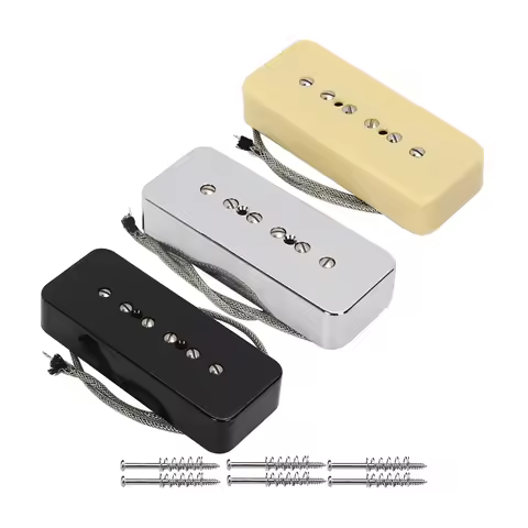FLEOR Guitar Pickup Alnico 5 P90 Single Coil Pickup Soap Bar Neck / Bridge for LP SG Electric Guitar