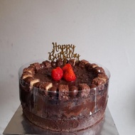 TERLEZAT Birthday Cake Fudgy Brownies / Kue Ulang Tahun (D=20cm,