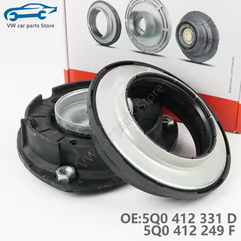 1Set 5Q0412331D 5Q0412249F Front Shock Absorber Strut Mount and Flat Bearing for Golf MK7 A3 TT etc 