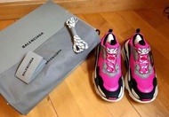 Balenciaga 巴黎世家 桃紅老爹鞋 triple sneakers size 37 $5280!