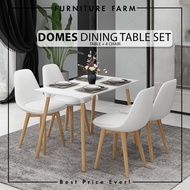 F&F: Domes Dining Table Set/ Meja Makan  /4 kerusi makan/ Dining Set /Meja makan 4 kerusi