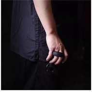 Black Genuine Leather Camera Finger Strap Belt for Ricoh GRII GRIII GR2 GR3