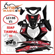 MAGICBOY MAGIC BOY COVERSET LC135 135LC V1 OLD JUPITER MX135 RED / MERAH HITAM / BLACK RED