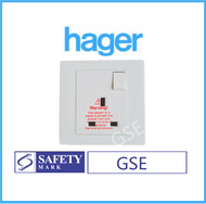 Hager 13A Single Socket Outlet