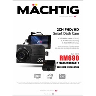 MACHTIG X3 DVR 2 CHANNEL DASH CAM CAMCORDER