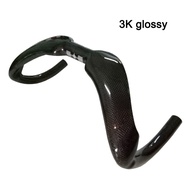 AHGBW ไม่มีโลโก้3K /Ud Matte/คาร์บอนแบบเงางามติดตามสปรินเตอร์คานคาร์บอนแบบด้านแฮนด์เสือหมอบ31.8Mm 37