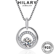 HILARY JEWELRY Chain Accessories Perak Leher Women Moissanite For 純銀項鏈 925 Korean Gold Pendant Perempuan Original Sterling Rantai Necklace Fashion Silver Diamond N1116