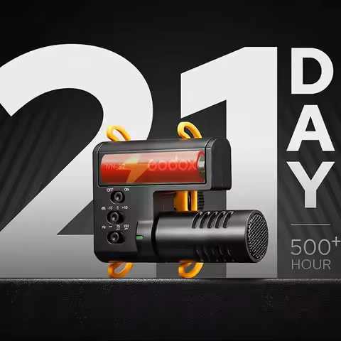 Godox IVM-S2 Camera-Mount Cardioid Shotgun Microphone with 3.5mm TRS Audio Output for Vlogger Shooti