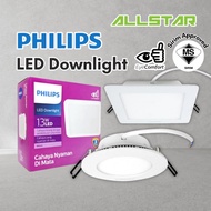 Philips Essential SmartBright 4 inch 6 inch LED Round Square Downlight Marcasite DN024B Meson Daylig
