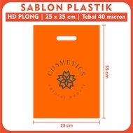 Sablon Kantong Plastik | Kresek | 25 x 35 (HD Plong)
