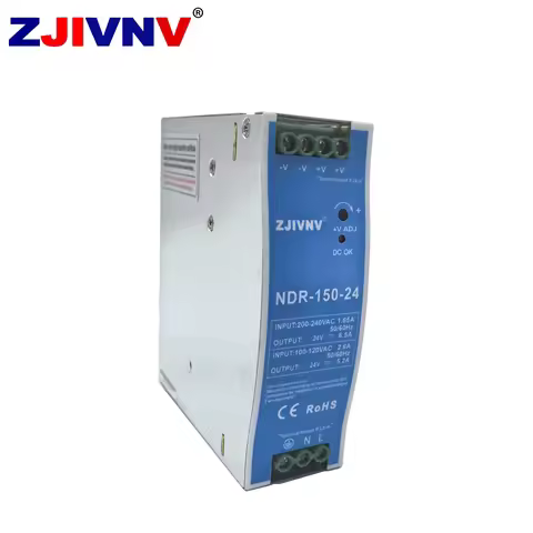 ZJIVNV 150W 12V 24V DIN Rail Switching Power Supply 90-264VAC to 12V 24V DC 12.5A 6.25A Industrial P