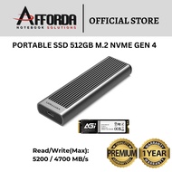 PORTABLE SSD 512GB M.2 NVME GEN 4  AGI + VENTION