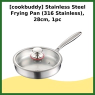 [cookbuddy] Stainless Steel Frying Pan (316 Stainless), 28cm, 1pc / Korean Frying Pan / 316 Stainles