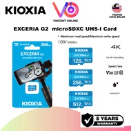 KIOXIA Exceria G2 microSD Card UHS-I (128GB_256GB_512GB) 4K Video V30 U3 Class10 A1