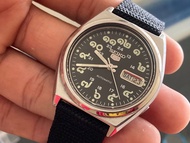 Seiko5 automatic 7009 แท้มือสอง สภาพใหม่ หน้าสีดำ