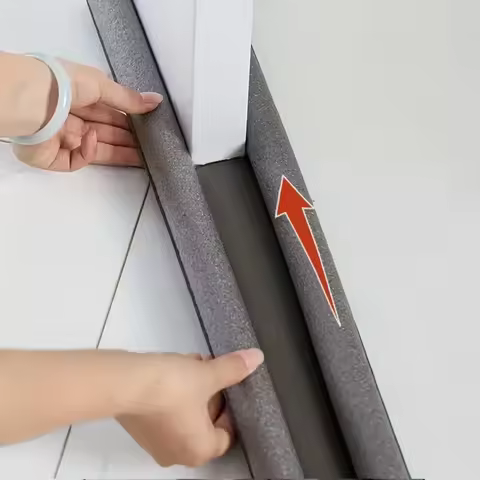 Windproof Seal Strip Draught Excluder Stopper Door Bottom Guard Double Protector Doorstop Dust-proof