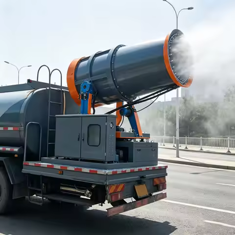 50m Steel Body Fog Cannon Dust Suppression Machine, Corrosion Resistant Mist Sprayer For Mineral Pro