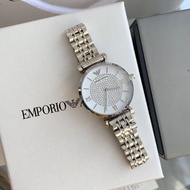 EMPORIO ARMANI 阿瑪尼滿天星手錶女裝 AR1925 銀色 全新