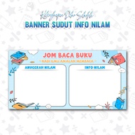 🌼1 DAY SHIP🌼 BANNER SUDUT INFO ANUGERAH NILAM - HIASAN PUSAT SUMBER SEKOLAH
