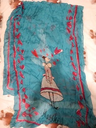 Moschino silk scraf 愛丽絲長絲巾