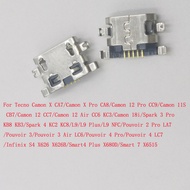 10-100Pcs Connector Plug Usb For Infinix Smart 7 S4 Plus Tecno Camon X 12 Air 11S 18i Spark 3 4 L9 P