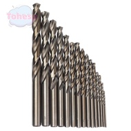 TOHESP 15Pcs M35 HSS Drill Bit Set, 1.5-10mm Size Range Straight Shank Cobalt Drill Bit Set, HSS Twi