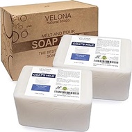 100% Organic Goat's Milk &amp; Glycerin Soap Base by Velona | Melt &amp; Pour All Natural Bar for The Best Result | Size: 10lb