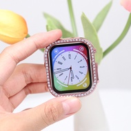 Suitable for apple watch Ultra watch Case with Diamond 49mm apple Protective Case iwatch8 Generation PC Case Strap