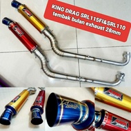 King drag SRL115FI SRL110 tembak bulan exhaust  yamaha lagenda 110 115fi  open exhaust