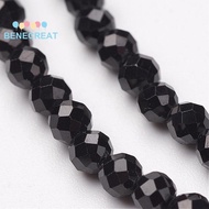 5strands Black Bead Strands Faceted Round 2mm Hole: 0.5mm about 165~180pcs/strand 15.5 inch
