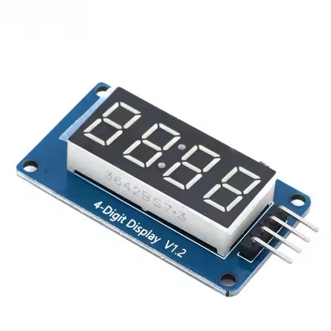 TM1637 7-Segment 4-Digit 0.36-Inch Red LED Display Module with 4-Wire Serial Driver Board for Arduin