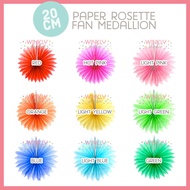 Paper Rosette Fan Medallion 20cm (Colored Paper Fan)
