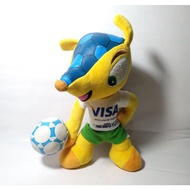 World Cup Doll Mascot Brazil 2014 Fuleco Doll World Cup Tag Portuguese Portuguese Rare Toys