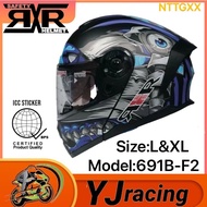 RXR 691B-F2 Full Face Helmet With ICC (BPS) sizes L (59-60cm) XL (62-64cm)