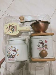 2005年絕品 Macy's Candies × Sanrio - Hello Kitty磨豆器 陶瓷儲物瓶 月餅模具 禮盒裝