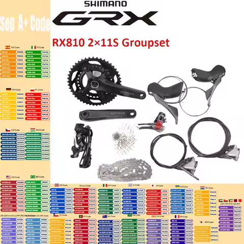 SHIMANO GRX RX810 2x11S Groupset 170mm/172.5mm 46-30T RX600 Crankset ST-RX810 Shifter BR-RX810 CS-R7