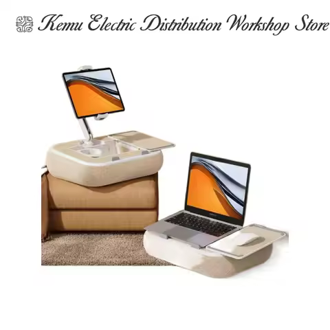 for Laptop 15.6 Inch Pillow Lap Desk with Hidden Storage Adjustable Portable Bed Tray Table for Read