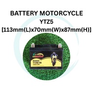 YTZ5 BATTERY MOTORCYCLE BATERI MOTOSIKAL Y15 Y16 135LC V2 SRL 115 FI FZ150 EGOS NOUVO LC FUTURE DASH