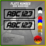 ◪ ◑ ◿ Multicab, Plate Number Side Marking Sticker Decals Durable and High Quality