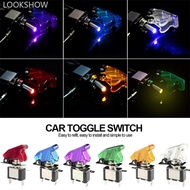 LOOKSHOW DC 12V 20A Auto Car Boat Truck Illuminated With LED Toggle Switch Safety Aircraft Flip Up C