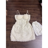 New. embossed floral bodycon dress under 52kg. k22