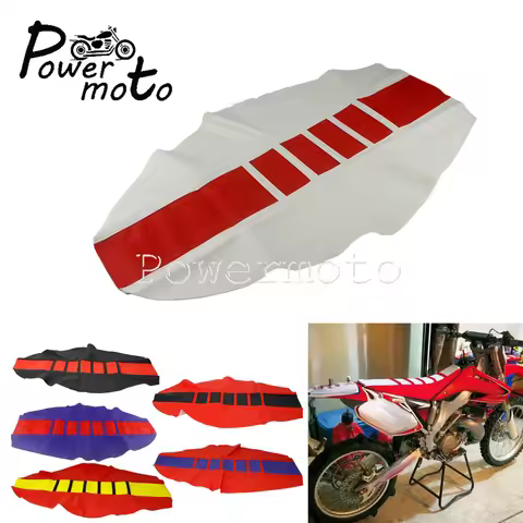 Red for Honda CRF250 CRF450 R/X/L Ribbed Traction MX Enduro Seat Cover Dirt Pit Bike Seat Pad for CR