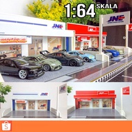 JNE J&T Diorama 1:64 Scale | JNE J&T Stall Miniature | Hotwheels Parking