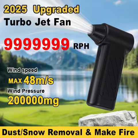 40000mAh Mini Turbo Jet Fan 9999999RPM Powerful Air Blower Battery Vacuum Dust Cleaner Strong Winds 