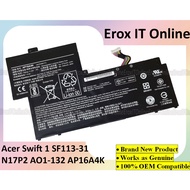 Acer Swift 1 SF113-31 N16Q9 N17P2 CLOUDBOOK 11 AO1-132 KT.00304.007 AP16A4K Laptop Battery