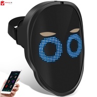 LED Mask 2000mAh Rechargeable Face Transforming LED Mask with Gesture Sensing App Controlled Light UP Mask Customizable
