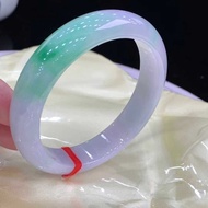 【南方龙搬运工生活店】  bracelet 缅甸天然翡翠玉手镯春彩飘花玉石女礼女友 【0819JlL4zG00Q】