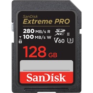 SanDisk Extreme Pro SDXC, SDSDXEP 128GB, V60, U3, C10, UHS-II, 280MB/s R, 100MB/s W, 4x6, ME6-000992