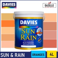 Davies Sun &amp; Rain Acrylic Elastomeric Paint - Oranges 4L