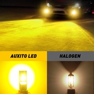 AUXITO 2 ชิ้น 12000LM H8 H9 H11 H16 หลอดไฟ LED หมอกสีเหลือง H10 นำไฟขับรถไฟหมอกสำหรับรถยนต์